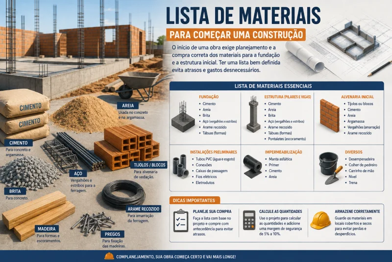 Lista de materiais